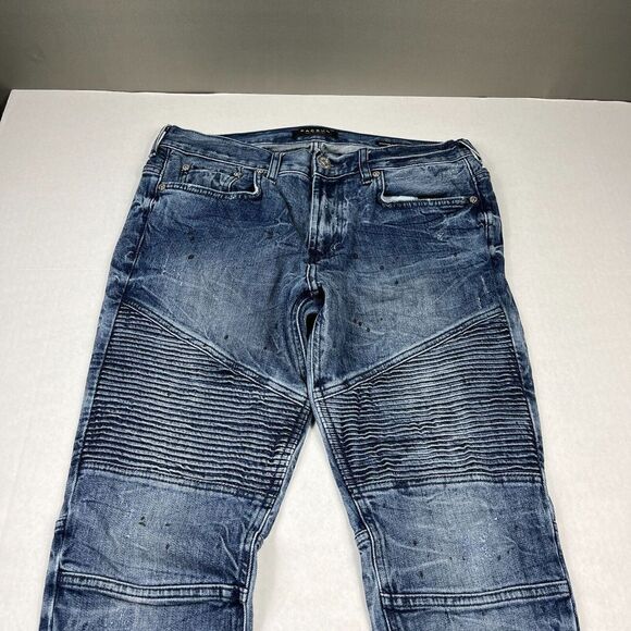 Pacsun Mens Stacked Skinny Jeans Blue Denim Slim Fit Stretch Zip Up Size 31 x 32 - Picture 3 of 10